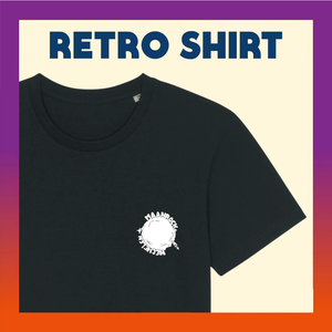 Retro T-shirt - Maanrock - Zwart